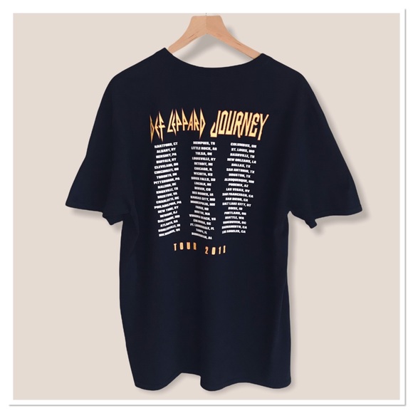 Def Leppard 2018 Tour Graphic Band Tee Shirt Black Short Sleeve Size XL - Picture 3 of 6